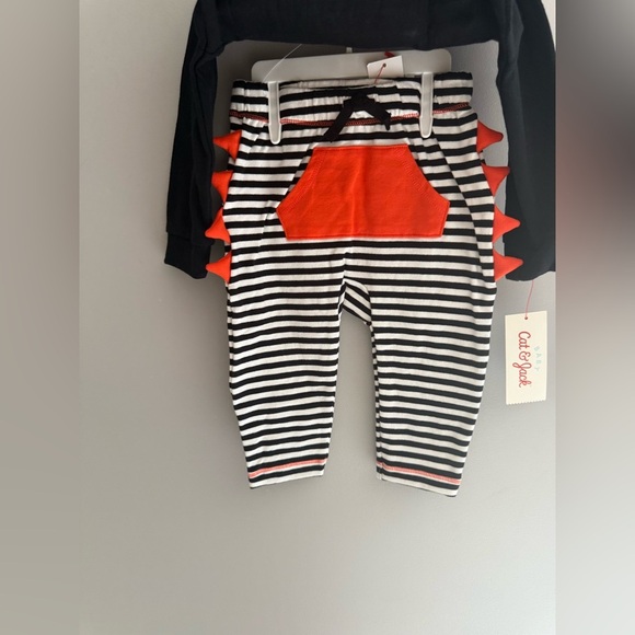 Cat & Jack Baby Milk Monster Halloween Matching Set SZ 12M Black White New - Picture 5 of 6